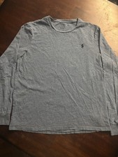 Polo Ralph Lauren Custom Fit Mens Blue Long Sleeve Shirt Size Large