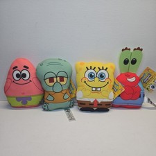 NEW Set of 4 SpongeBob SquarePants 5" Plush Patrick Krabs Squidward Easter gifts