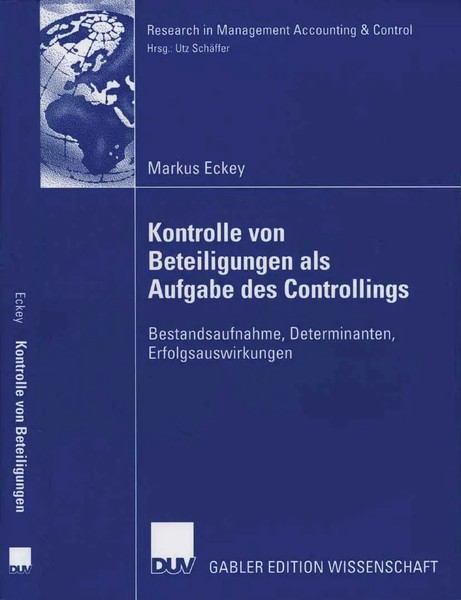 Kontrolle Von Beteiligungen Als Aufgabe Des Controllings Markus Eckey Buch Xvii-image