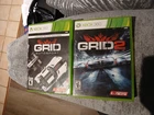 Xbox 360 Video Game Racing Lot - GRID 1 + 2 - TESTED and Working - NO MANUALS