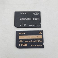 Sony PSP 1 GB Memory Stick PRO Duo Card Lot Of 2 MagicGate Playstation 1GB