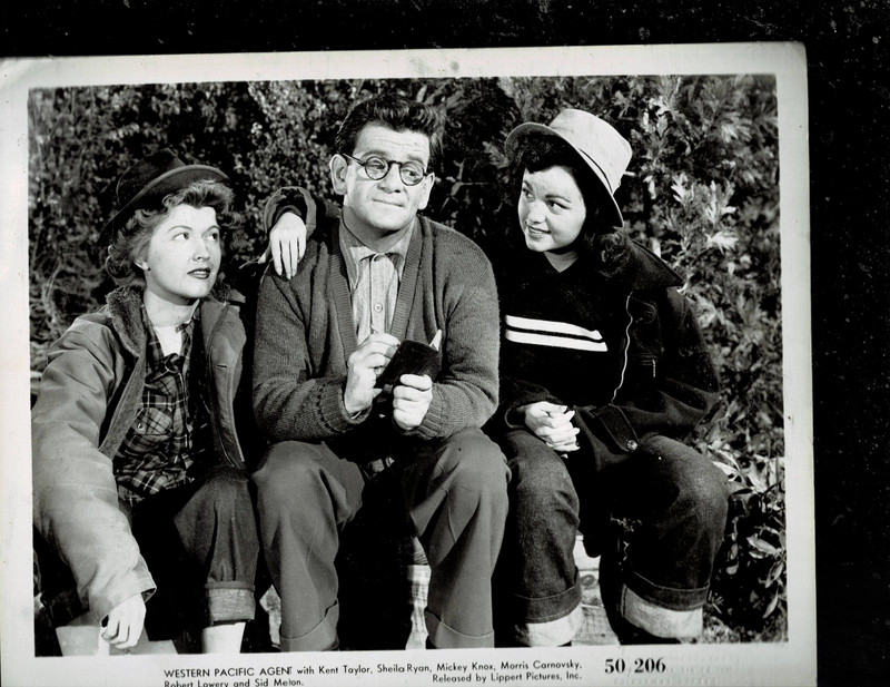 SUPER RARE!! 8X10 1950s ORIG "WESTERN PACIFIC AGENT" Kent Taylor Sheila Ryan
