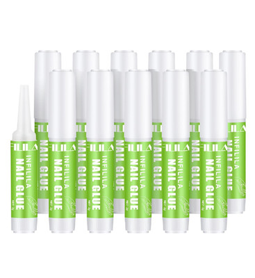 NXJ INFILILA Super Strong Nail Glue   Quick Dry 3-5 Seconds, 21+ Days Long-Lasti