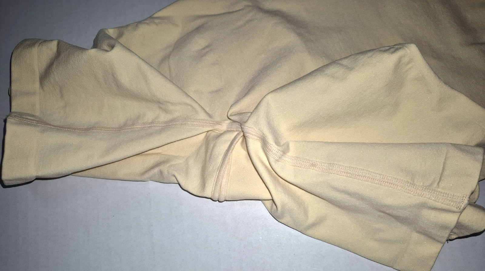 Yianna Beige One Piece Shapewear High Compression Boyshort Juniors Size S/M NWT