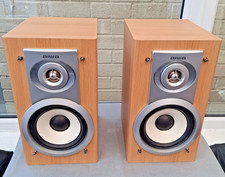 PAIR AIWA SX-LM192 BEECH BOOKSHELF SPEAKERS 8 OHMS