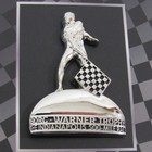 Borg-Warner Trophy Flag Man Lapel Pin Indianapolis 500 Mile Race — photo 3
