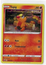 Tepig SWSH172 Stella Nera Promo Spada e Scudo Cosmo Carta Pokemon TCG quasi nuova