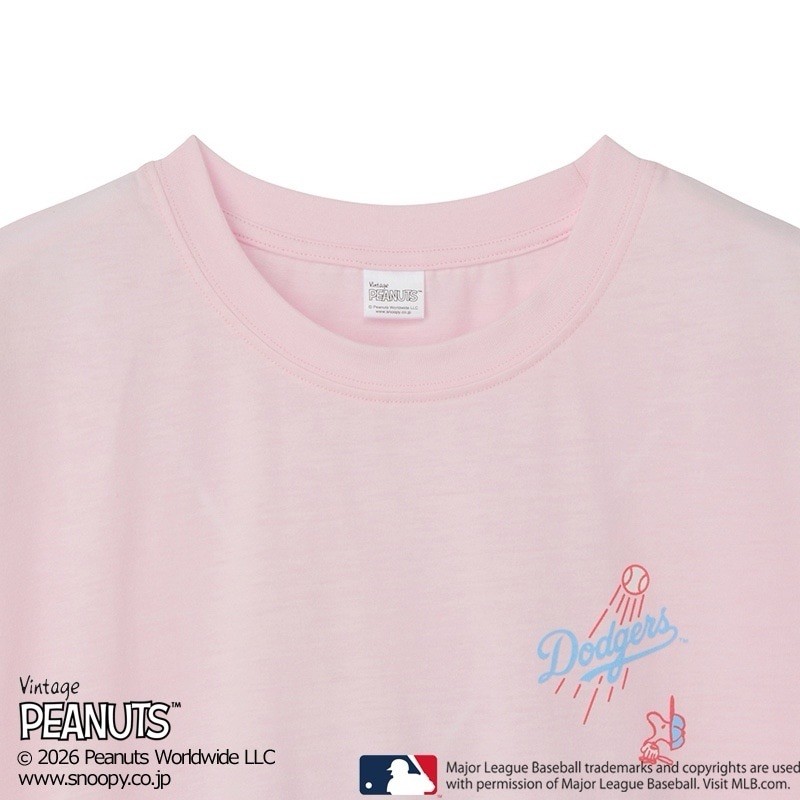 Plaza MLB x Snoopy PEANUTS T-shirt Los Angeles Dodgers
