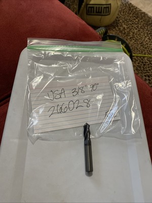 USA Solid Carbide 3/8  90° 4FL Specialty Drill 266028 (I33)