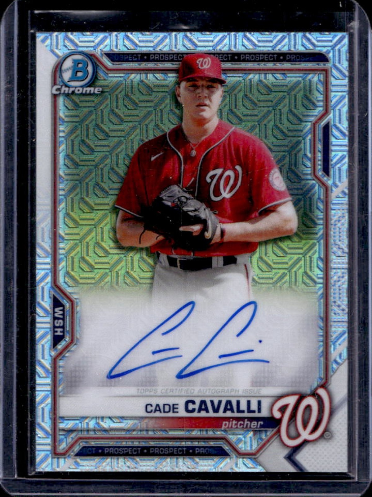 2021 Bowman Cade Cavalli Chrome Prospect Auto Mega Box Mojo Refractor #BMA-CC