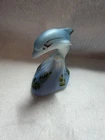 Fenton Hand-painted Frosted Blue Dolphin