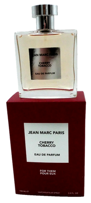 Cherry Tobacco by Jean Marc Paris Eau De Parfum For Him Spray 3.4 OZ /  100ML NEW