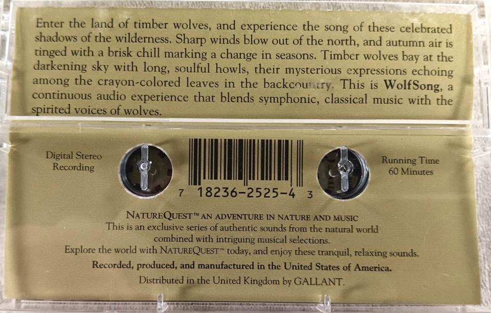 Vintage 1994 Nature Quest Wolf Song Cassette Tape - Image 3 of 4