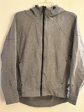 Nike Grey Full Zip Nike Hoodie With Thumb Holes