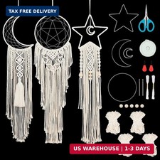 Macrame Kits for Adults Beginners Easy 3 Set Moon Star Craft Kits DIY Dream Catc