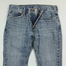 Levi's 559 Jeans Men's 34x30 Relaxed Straight Fit Distressed Light Blue Denim