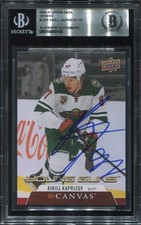 KIRILL KAPRIZOV signed 2020 UD YOUNG GUNS CANVAS ROOKIE CARD RC YG BECKETT BAS