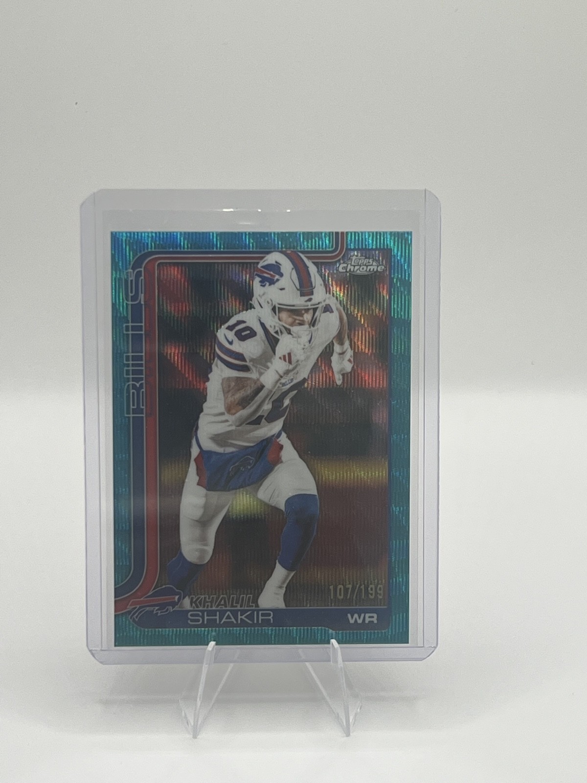 2025 Topps Chrome - Khalil Shakir #32 Aqua Refractor /199