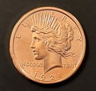 1oz .999 Fine Copper Round USA - Peace Dollar 1921 & Franklin 1948-1963 (2coins) — photo 3
