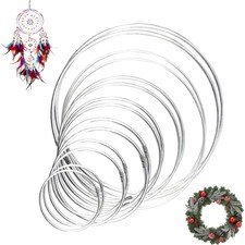 14 Stück Metallring Set Drahtringe Deko Ringe Silber Metallringe zum Basteln ...