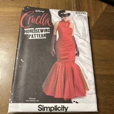Simplicity Pattern S9341 Ms DISNEY/CRUELLA Mermaid Dress~Costume~Cosplay 14-22