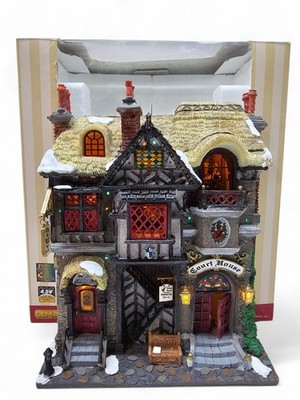 2004 Lemax Christmas Essex Street Facade HALL OF JUSTICE #45100 Lighted Wall