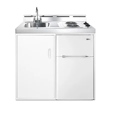 Summit C39EL 39"W All-In-One Kitchenette - Stainless Steel
