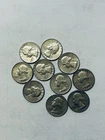 1964 Washington Quarters  9 With Mint Mark. 10 Coin Lot.