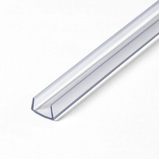 383-Cl Clear 3/8" Rigid Vinyl Clear Plastic U-Channel/C-Channel