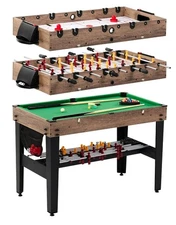 MD Sports 48" 3-in-1 Combo Air Powered Hockey Billiards and Foosball Game Table