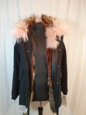 Mr And Mrs Italy Womens Raccoon Fox Fur Lined Parka S 38 Rrp £4850 Spring 2020