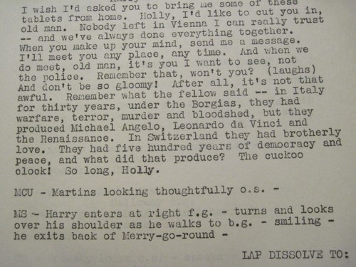 ORIGINAL THE THIRD MAN SCRIPT ORSON WELLES - GRAHAM GREENE - Picture 3 of 4