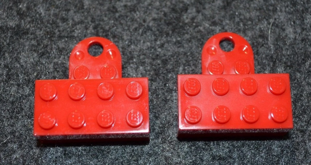 2 2x4 Red Minifigure Refrigerator Magnetic Display Bricks Lego NEW