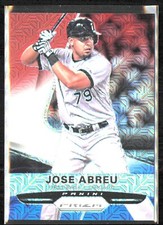 2015 Panini Prizm Prizms Red White and Blue Mojo Baseball Card #92 Jose Abreu!