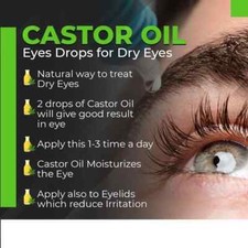 Natural Castor Oil Eye Drops Organic Cold Pressed Non GMO Hexane Free Organic