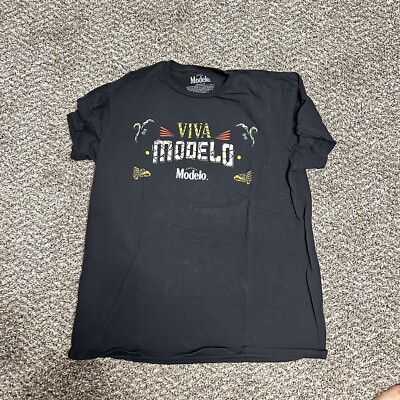 Viva Modelo Cinco De Mayo Beer Mens Black T shirt Size L