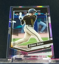 2023 Panini Chronicles Clearly Donruss ETHAN SALAS RC Rookie Prospect Gold 06/10