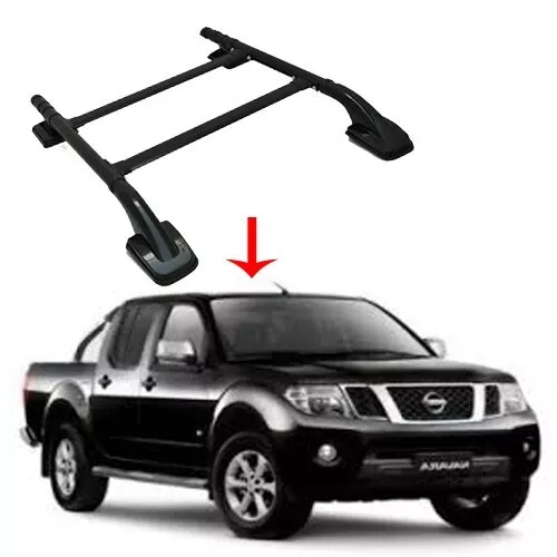 Fits Nissan Navara 2006 2015 Top Roof Rack Side Rail Bars Cross
