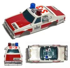 1 1983 Aurora HO Slot Car AFX Magnatraction CHEVY CAPRICE SHERIFF Body-Only S-3