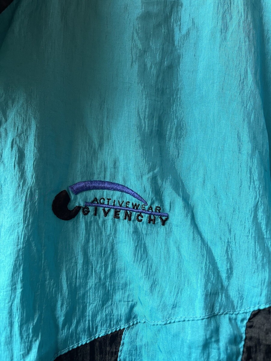 Vintage 90s Givenchy Activewear Logo Color Block Windbreaker