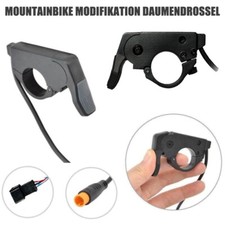 Daumengas Gasgriff Gashebel für E-Bike Elektrofahrrad Thumb Throttle Schwarz