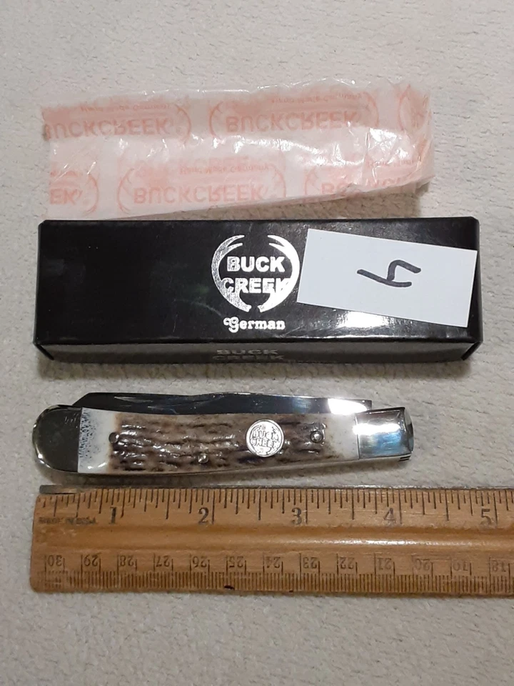 CUCHILLO PLEGABLE BUCK CREEK STAG MANGOS HECHO A MANO ALEMANIA 4 Foto 4 de 4