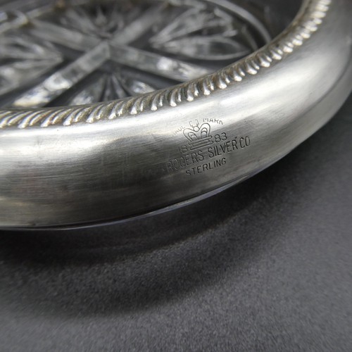 3 Vintage FB Rogers Sterling Coasters Silver Rim Clear Glass Tulip Cross 3.75" - Picture 17 of 19