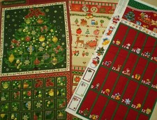 Panels - Christmas Advent Calendars.  100% Cotton  
