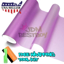 12"X240" Matte Glitter Purple Tint Headlight Taillight Fog Light Vinyl Sticker