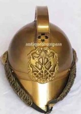 British Brass Fireman Helmet Victorian Fireman Helmet Firefighter Chief Helmet