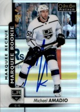 Michael Amadio Signed Auto 2017-18 Platinum Rainbow card Los Angeles Kings