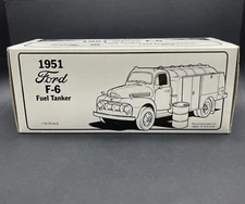 First Gear 1951 51 F-6 Ford Texaco Fuel Tanker White Employee Issue Diecast 1/34