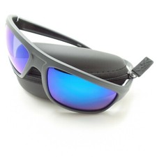 Wiley X Contend Matte Graphite Blue Mirror Polarized ACCNT09 Sunglasses New
