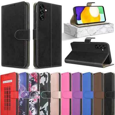 PHONECOVERUK For Samsung Galaxy A04S Case, Leather Wallet Magnetic Flip Stand Phone Cover